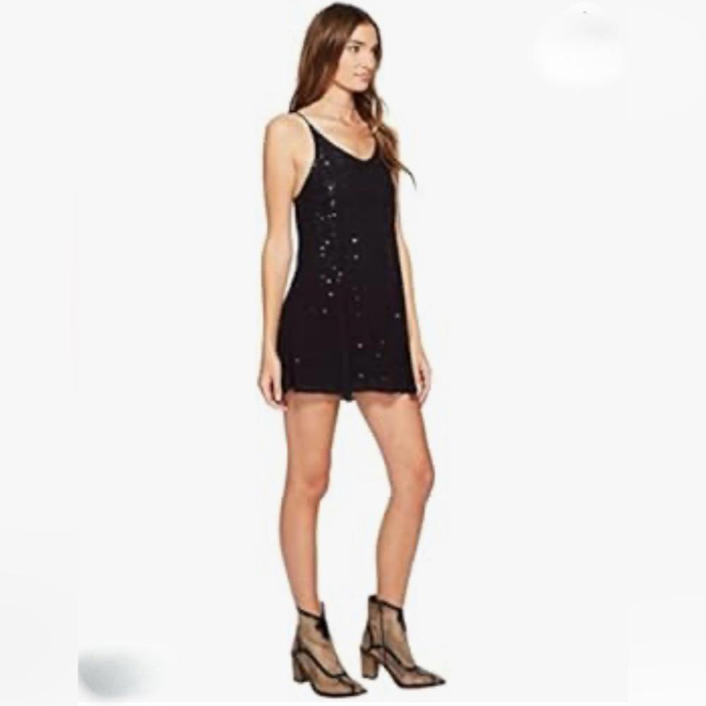 NWT- Free People- Just Watch Me Slip Dress in Black- Women's Large